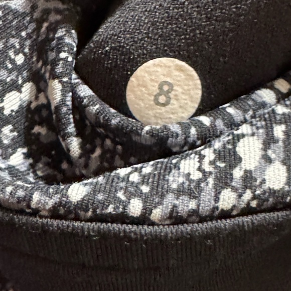 Lululemon Pace Rival Crop Marathon Leggings Mesh Black & White Speckle‎ - Picture 5 of 5